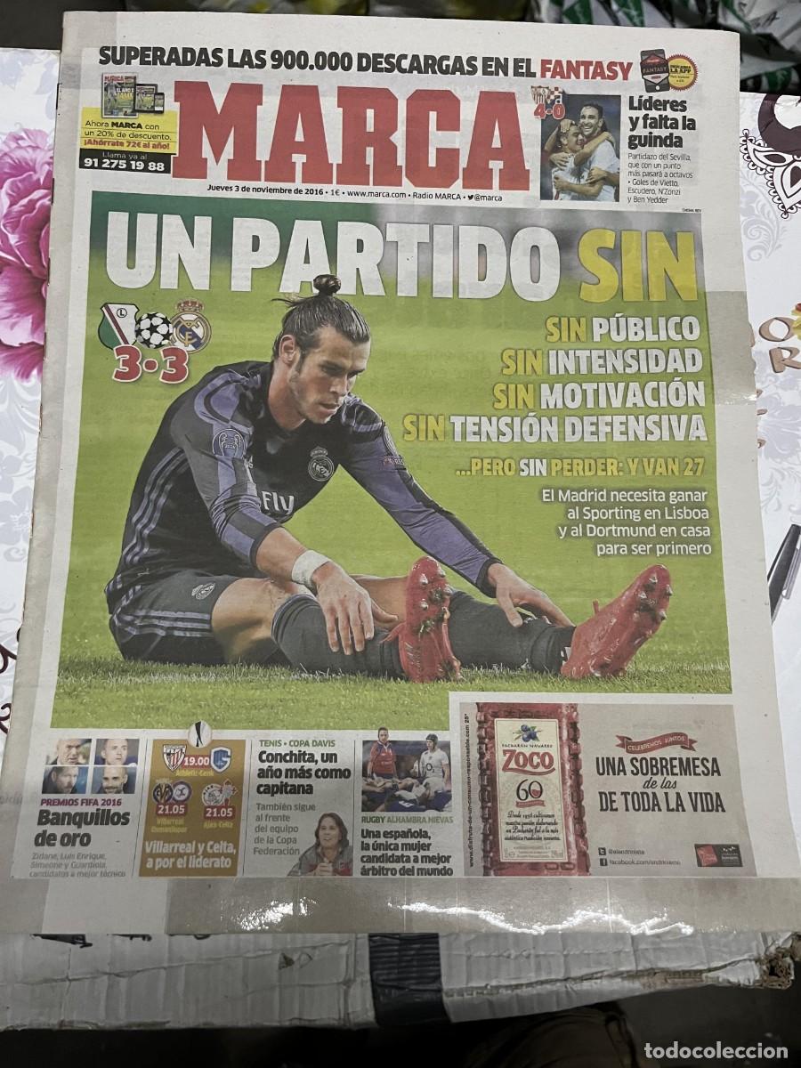 Collectionnisme sportif: MARCA (3-11-2016) CHAMPIONS LEGIA VARSOVIA 3-3 REAL MADRID GARETH BALE