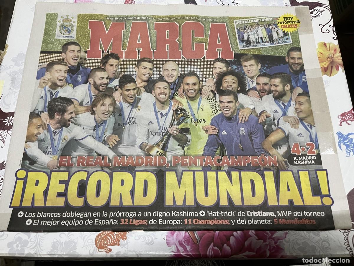 Coleccionismo deportivo: MARCA (19-12-2016) CAMPEON FINAL MUNDIAL CLUBES REAL MADRID 4-2 KASHIMA ANTLERS