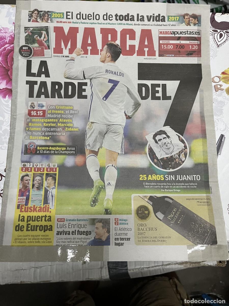 Sports collectibles: MARCA (2-4-2017) CRISTIANO RONALDO HOY REAL MADRID ALAVES JORNADA LIGA 25 A&Ntilde;OS SIN JUANITO