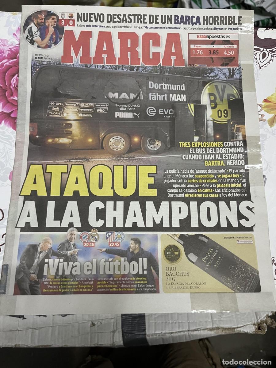 Coleccionismo deportivo: MARCA (12-4-2017) CHAMPIONS JUVENTUS 3-0 BARCELONA BAYERN MUNCHEN REAL MADRID ATLETICO LEICESTER