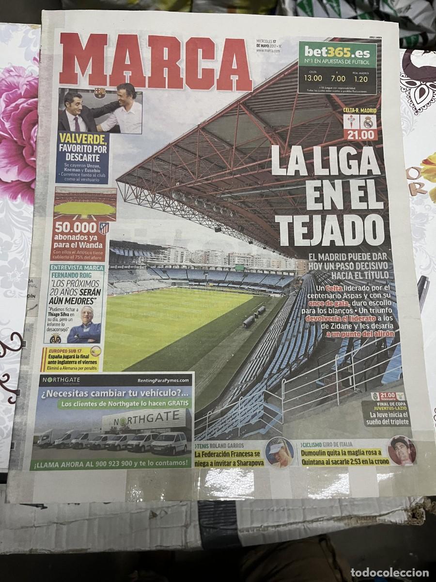 Coleccionismo deportivo: MARCA (17-5-2017) HOY CELTA VIGO REAL MADRID JORNADA LIGA VALVERDE BARCELONA FERNANDO ROIG
