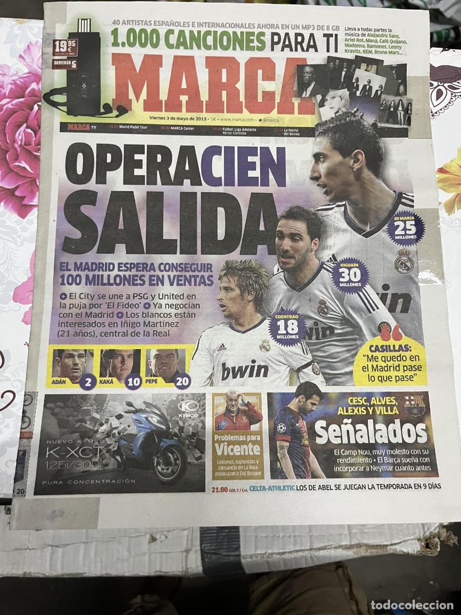 Coleccionismo deportivo: MARCA (3-5-2013) OPERACION SALIDA JUGADORES REAL MADRID DI MARIA HIGUAIN COENTRAO
