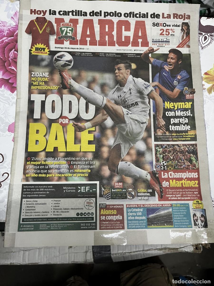 Coleccionismo deportivo: MARCA (26-5-2013) BALE REAL MADRID NEYMAR ESPANYOL BARCELONA CAMPEON FINAL CHAMPIONS BAYERN MUNCHEN