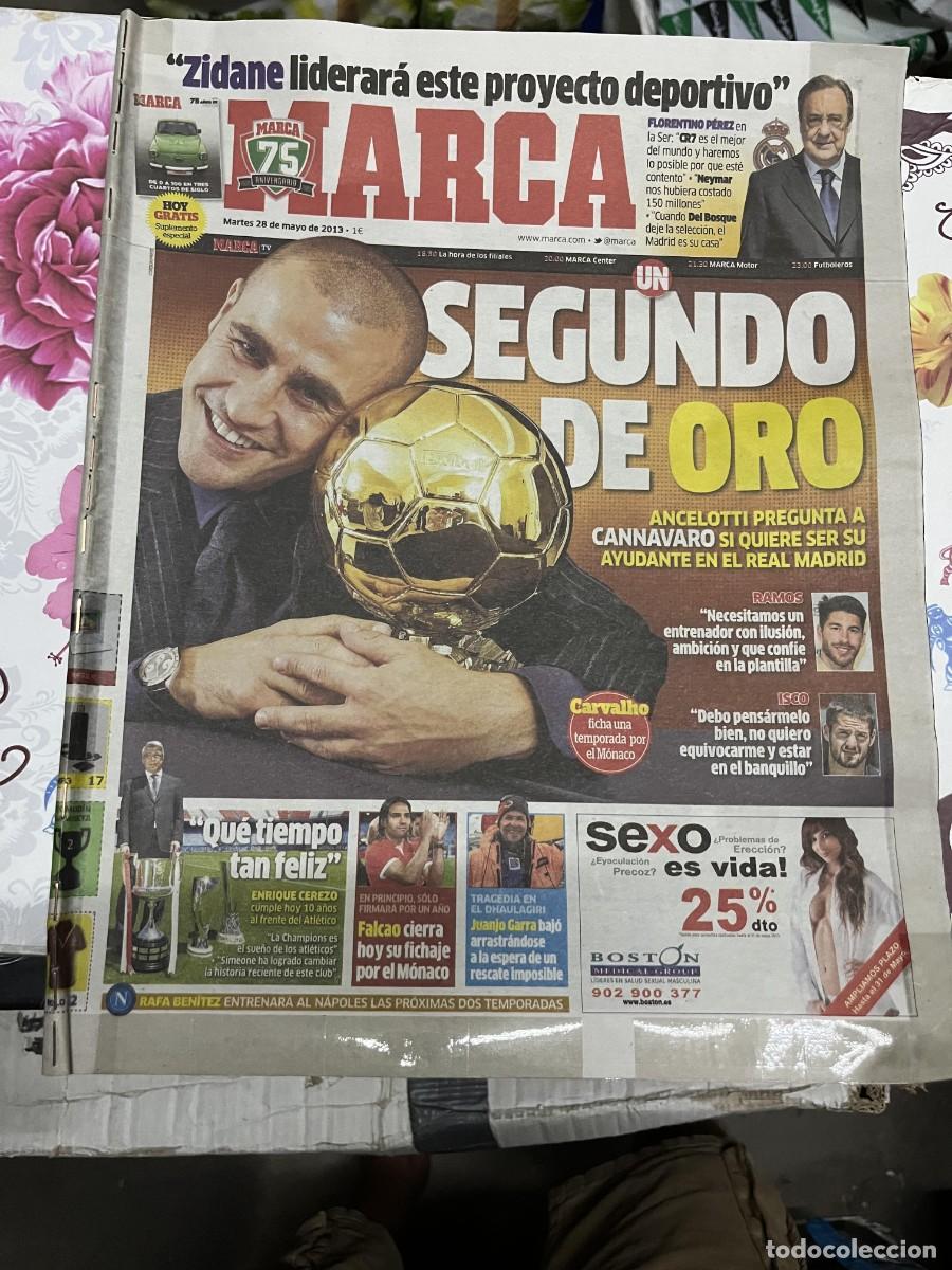 Coleccionismo deportivo: MARCA (28-5-2013) BALON DE ORO CANNAVARO ZIDANE ISCO SERGIO RAMOS REAL MADRID