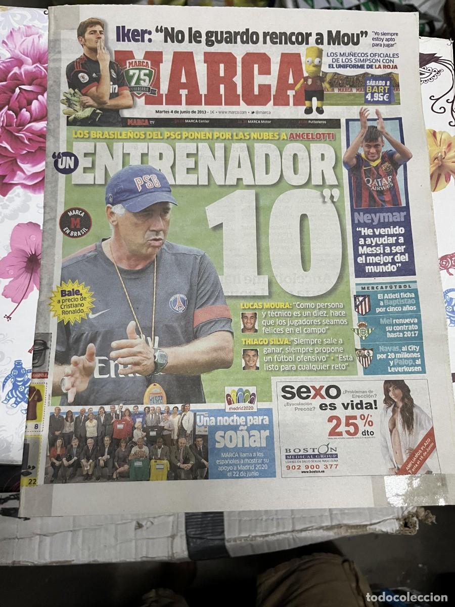 Coleccionismo deportivo: MARCA (4-6-2013) ANCELOTTI ENTRENADOR REAL MADRID NEYMAR MADRID 2020 IKER CASILLAS