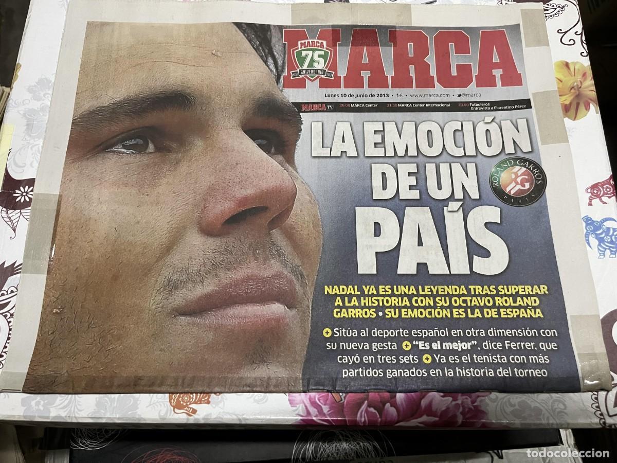 Coleccionismo deportivo: MARCA (10-6-2013) CAMPEON FINAL ROLAND GARROS RAFAEL NADAL DAVID FERRER