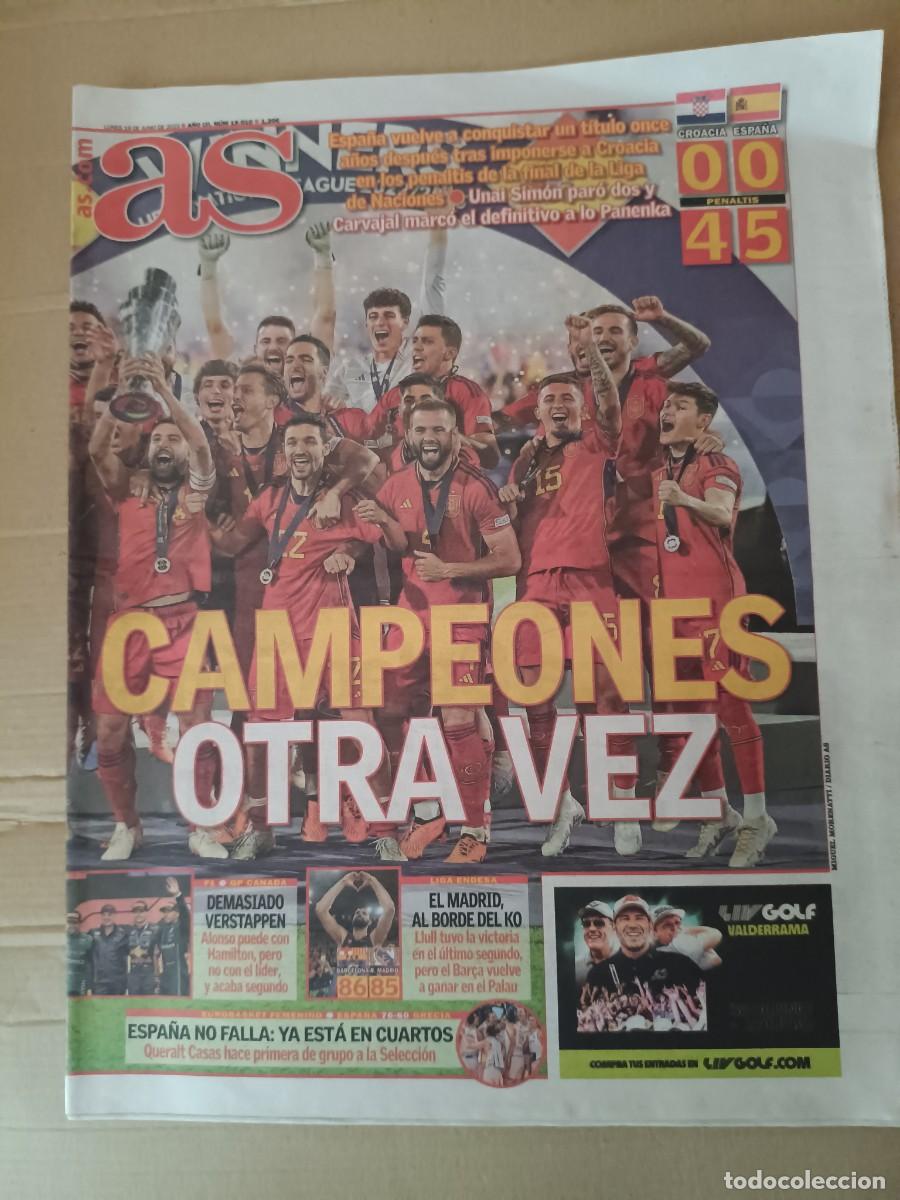 Coleccionismo deportivo: AS, correspondiente al lunes 19 de junio de 2023.