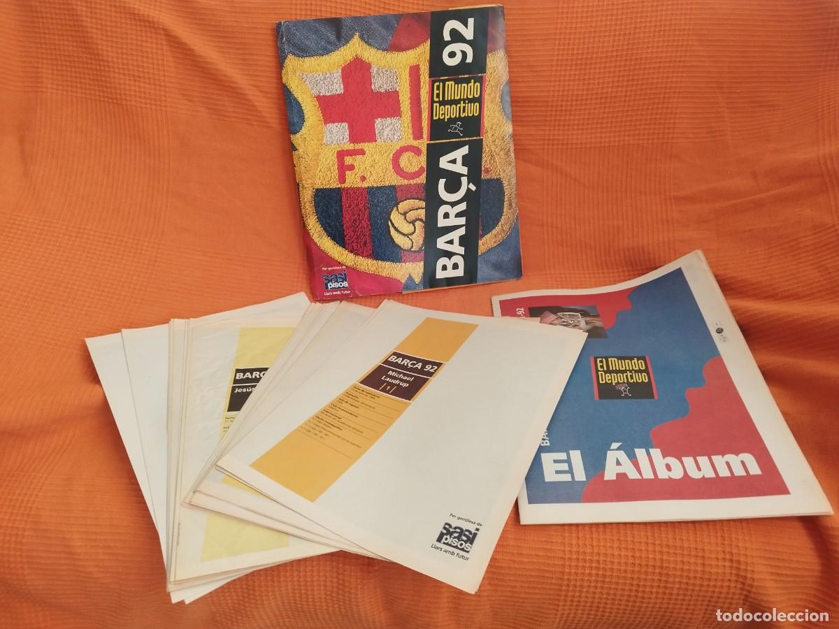 Coleccionismo deportivo: Colecci&oacute;n del bar&ccedil;a a&ntilde;o 92 del mundo deportivo. Futbol club Barcelona 24 posters y 1 peri&oacute;dico.