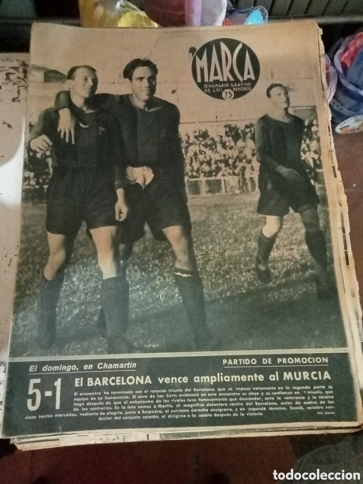 Coleccionismo deportivo: marca semanario grafico de los deportes n&ordm; 177 30 junio 1942