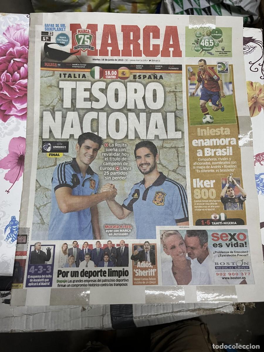 Coleccionismo deportivo: MARCA (18-6-2013) HOY SELECCION ESPA&Ntilde;OLA FINAL EUROPEO SUB-21 ESPA&Ntilde;A ITALIA MORATA ISCO