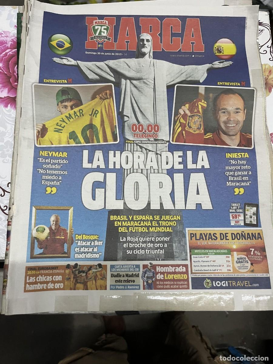 Coleccionismo deportivo: MARCA (30-6-2013) HOY FINAL COPA FEDERACIONES BRASIL ESPA&Ntilde;A SELECCION ESPA&Ntilde;OLA NEYMAR INIESTA