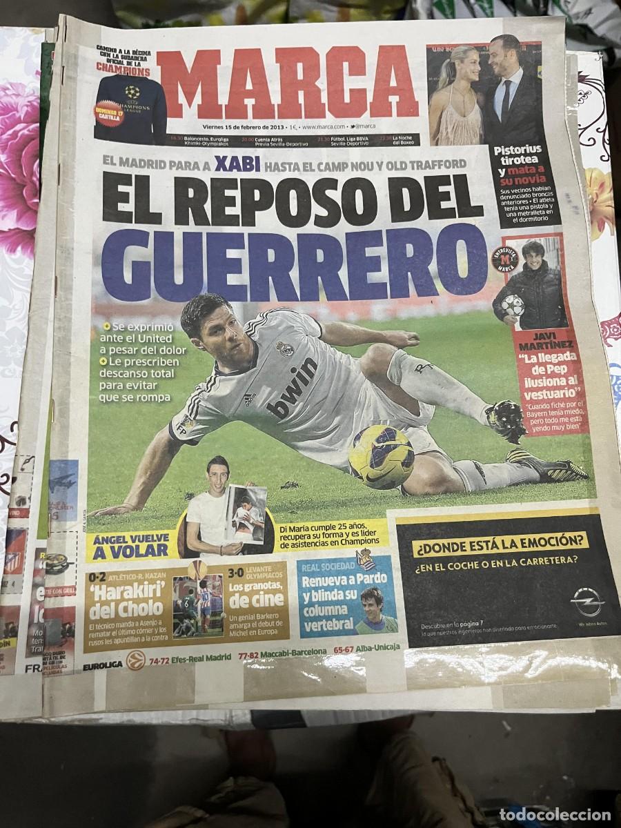 Sammelleidenschaft Sport: MARCA (15-2-2013) PISTORIUS XABI ALONSO REAL MADRID JAVI MARTINEZ DI MARIA ATLETICO 0-2 RUBIN KAZAN