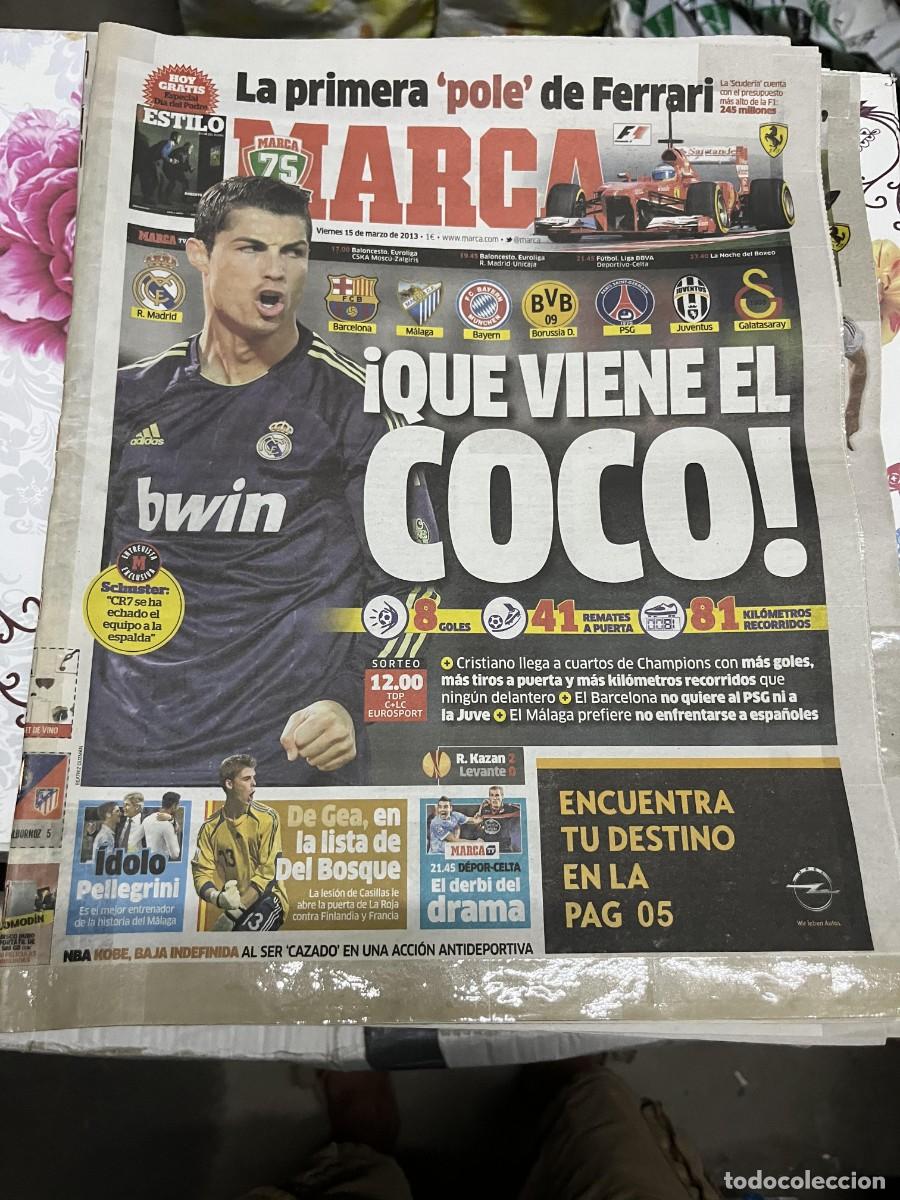 Sammelleidenschaft Sport: MARCA (15-3-2013) CHAMPIONS CRISTIANO RONALDO PELLEGRINI MALAGA DE GEA FERRARI FORMULA 1