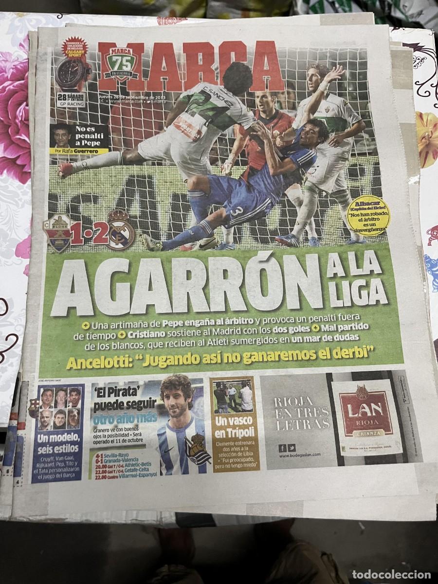 Sammelleidenschaft Sport: MARCA (26-9-2013) ELCHE 1-2 REAL MADRID JORNADA LIGA ANCELOTTI PEPE GRANERO REAL SOCIEDAD