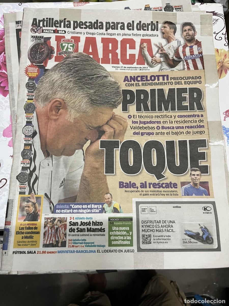Sammelleidenschaft Sport: MARCA (27-9-2013) DERBI REAL MADRID ATLETICO ANCELOTTI BALE INIESTA ELCHE MU&Ntilde;IZ ATHLETIC 2-1 BETIS