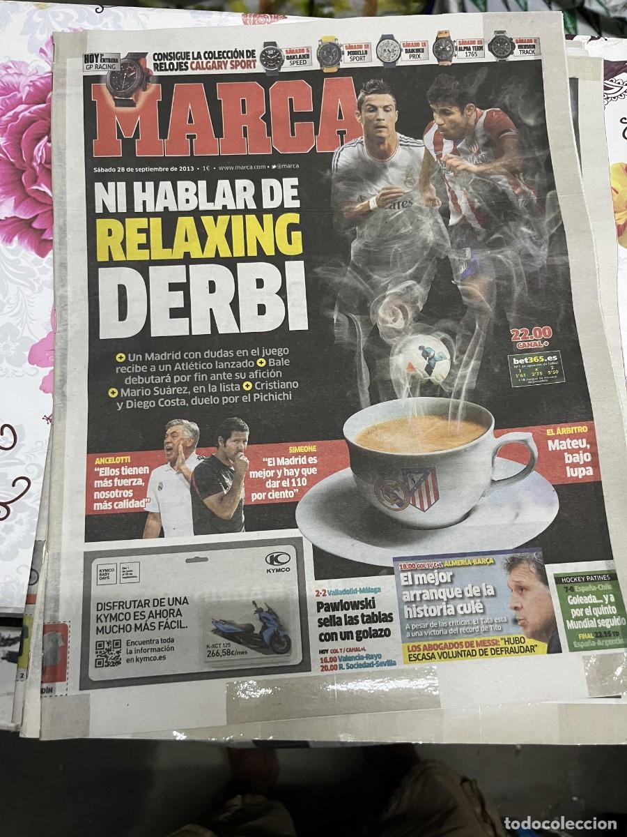 Sammelleidenschaft Sport: MARCA (28-9-2013) HOY DERBI REAL MADRID ATLETICO MADRID CRISTIANO RONALDO DIEGO COSTA