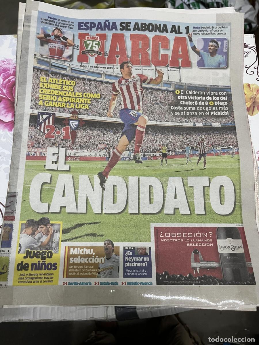 Colecionismo desportivo: MARCA (7-10-2013) DIEGO COSTA ATLETICO MADRID 2-1 CELTA VIGO RAFAEL NADAL TENIS