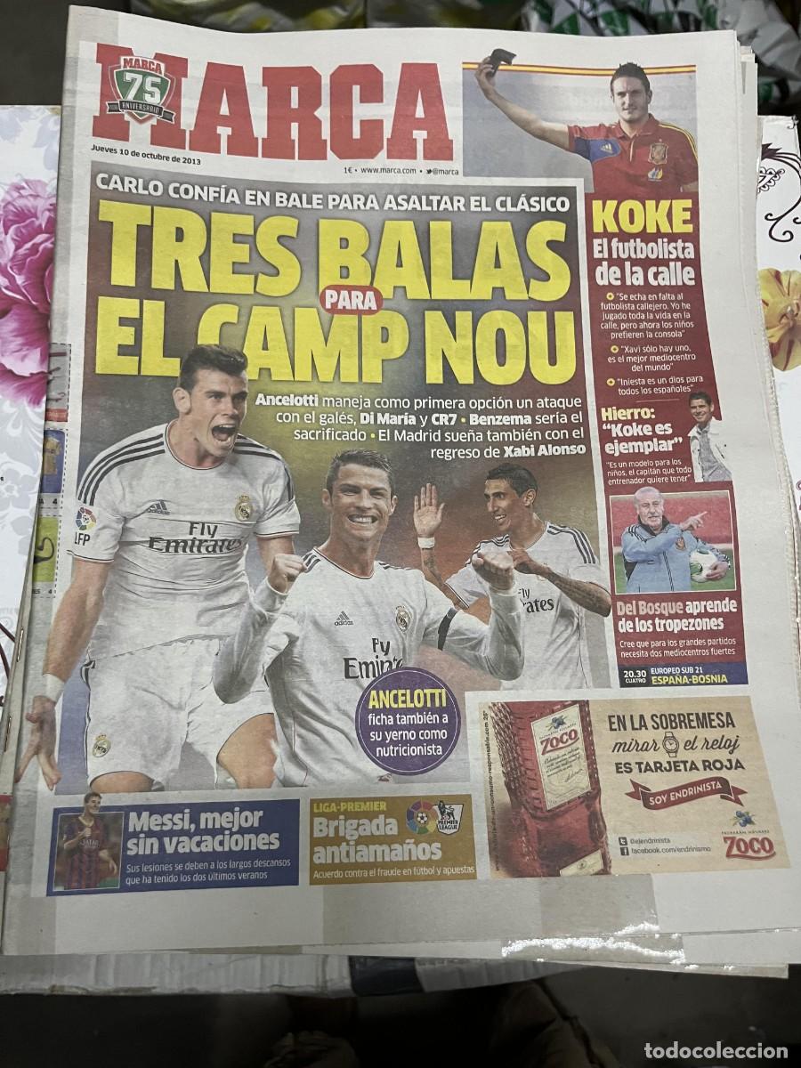 Colecionismo desportivo: MARCA (10-10-2013) KOKE REAL MADRID ANCELOTTI CRISTIANO RONALDO BALE DI MARIA HIERRO MESSI