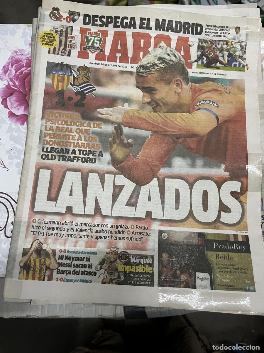 Coleccionismo deportivo: MARCA (20-10-2013) GRIEZMANN VALENCIA 1-2 REAL SOCIEDAD REAL MADRID 2-0 MALAGA