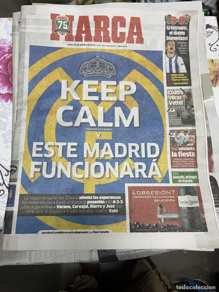 Coleccionismo deportivo: MARCA (28-10-2013) REAL SOCIEDAD 3-0 ALMERIA GRIEZMANN VETTEL FORMULA 1 REAL MADRID