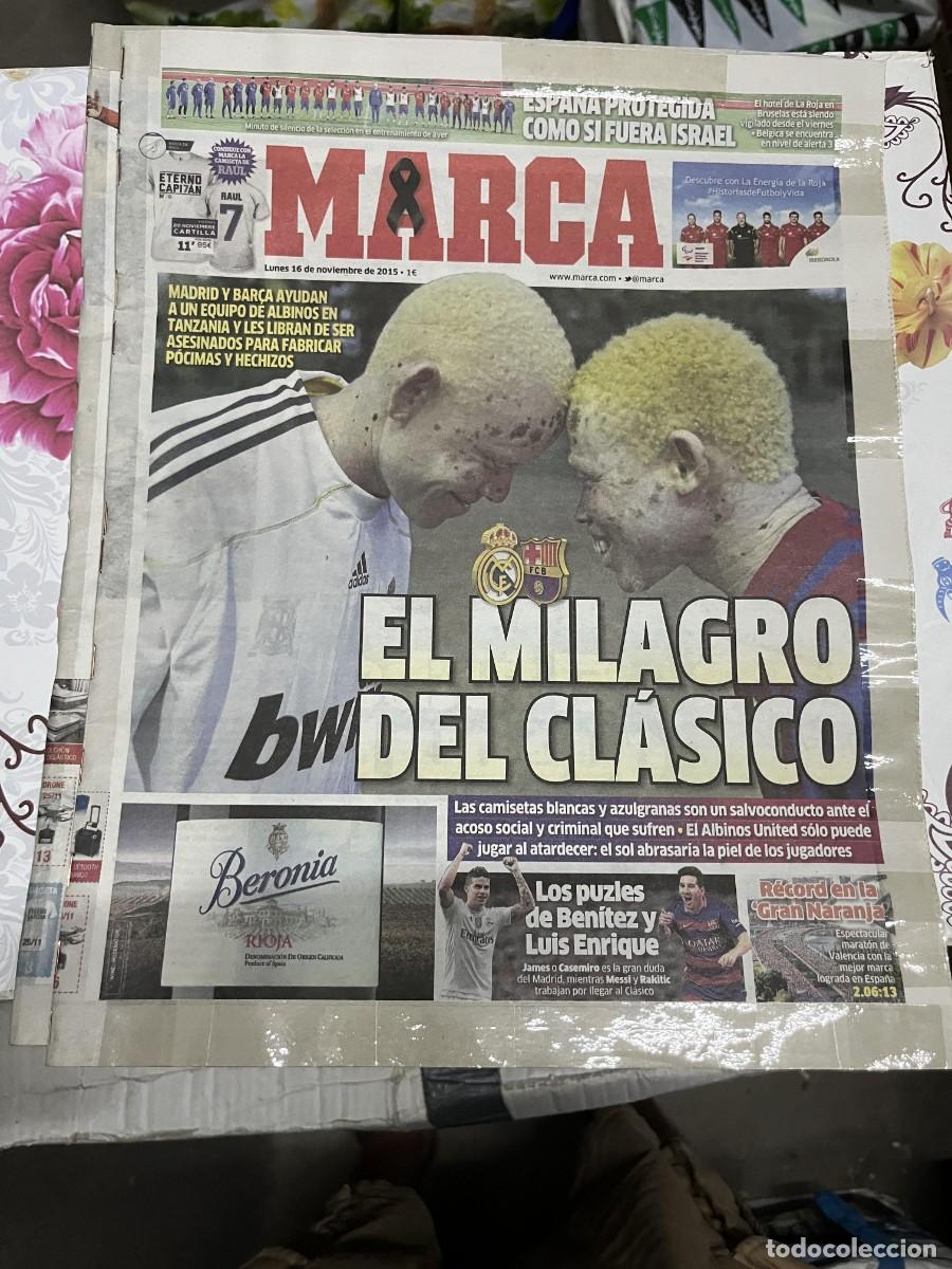 Coleccionismo deportivo: MARCA (16-11-2015) INGLATERRA FRANCIA EL CLASICO REAL MADRID BARCELONA