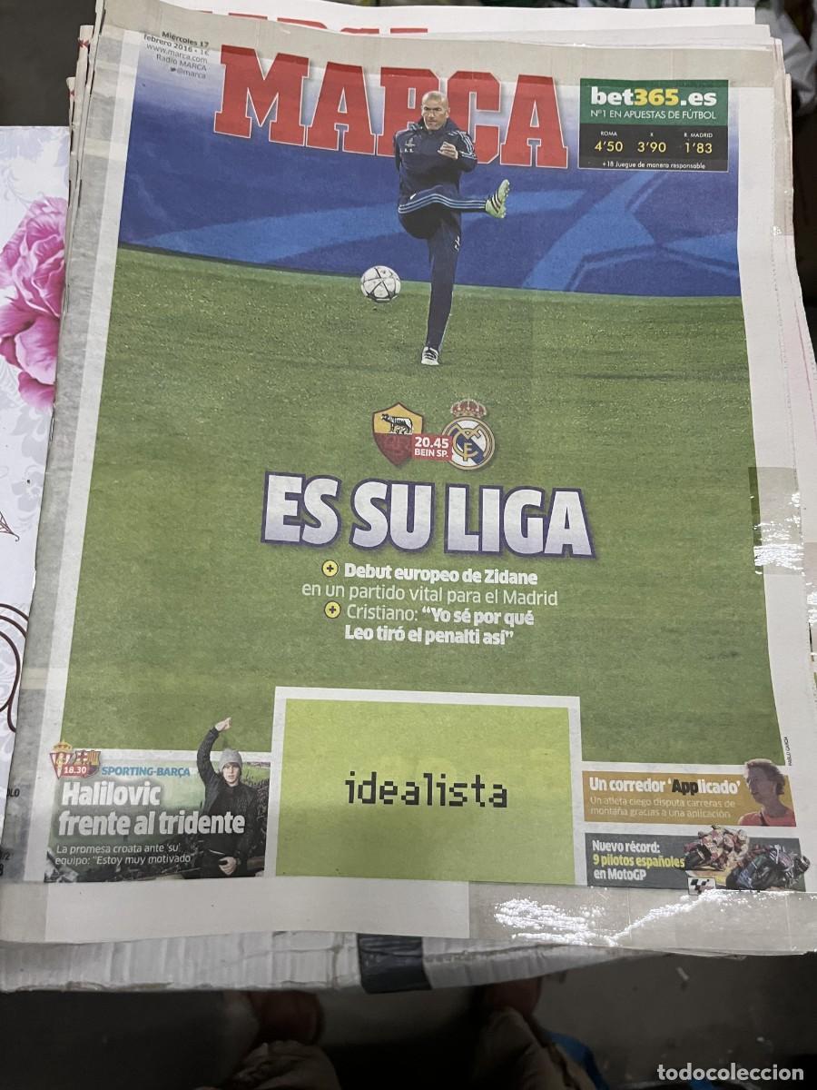 Coleccionismo deportivo: MARCA (17-2-2016) HOY CHAMPIONS ROMA REAL MADRID ZINEDINE ZIDANE