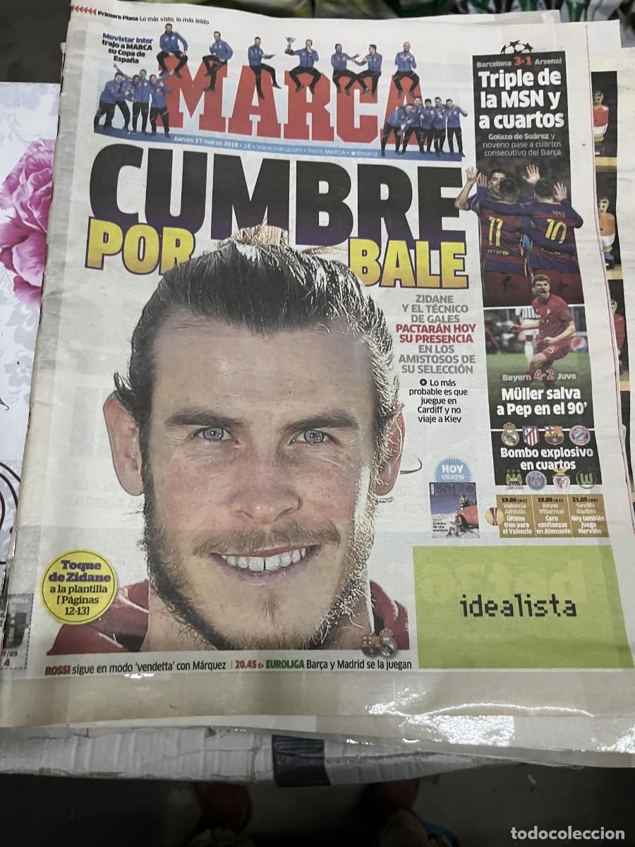 Coleccionismo deportivo: MARCA (17-3-2016) CHAMPIONS BARCELONA 3-1 ARSENAL GARETH BALE BAYERN MUNCHEN 4-2 JUVENTUS