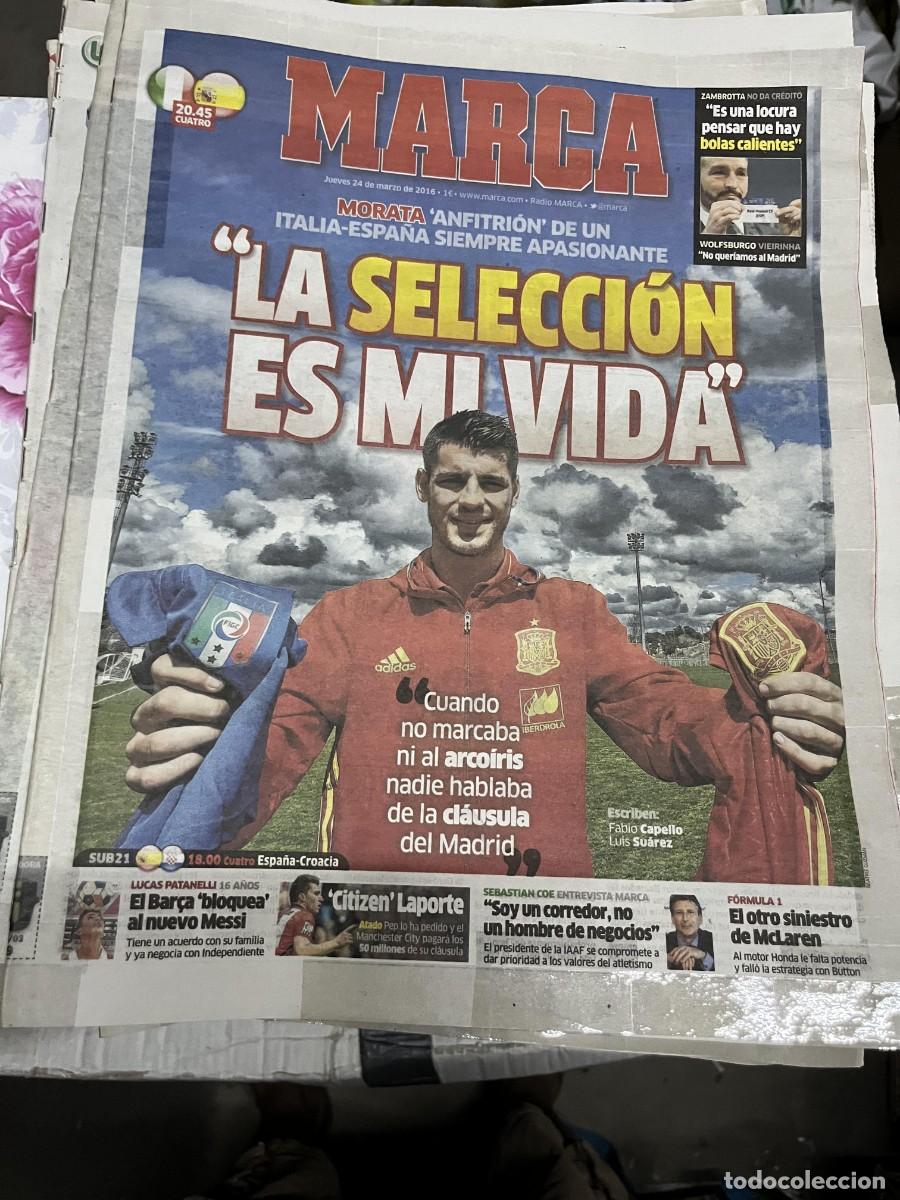 Coleccionismo deportivo: MARCA (24-3-2016) MORATA ITALIA ESPA&Ntilde;A SELECCION ESPA&Ntilde;OLA SUB-21 ESPA&Ntilde;A CROACIA