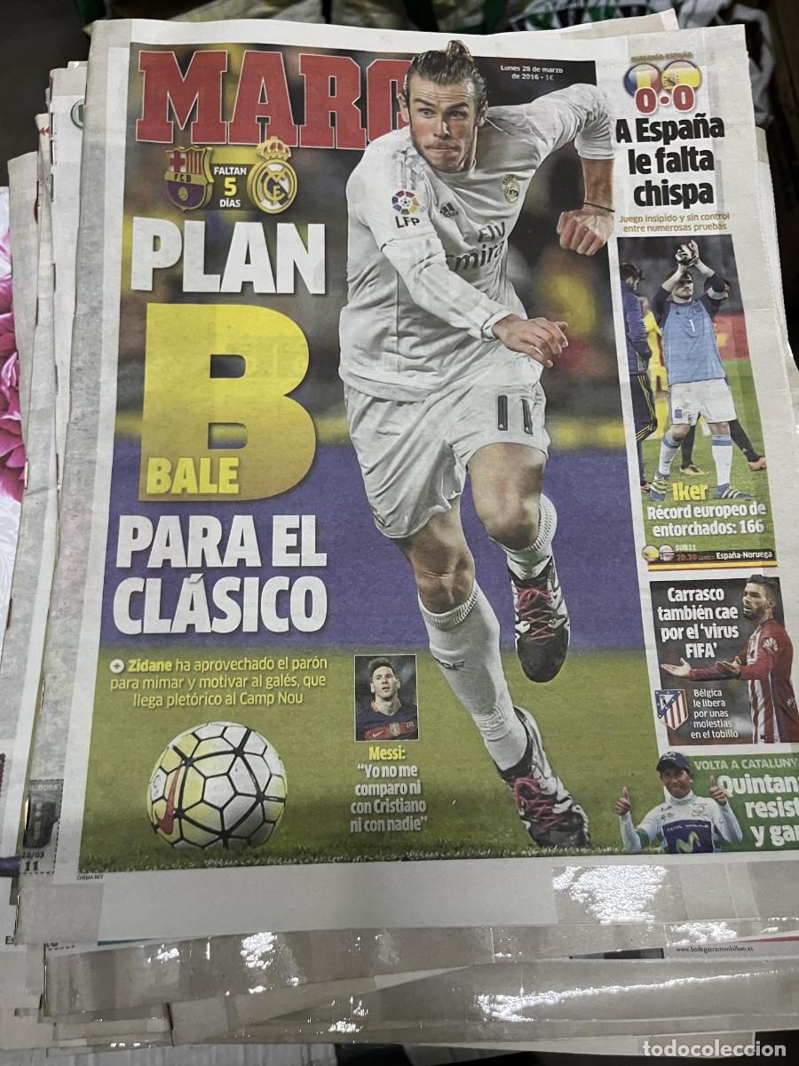 Coleccionismo deportivo: MARCA (28-3-2016) RUMANIA 0-0 ESPA&Ntilde;A SELECCION ESPA&Ntilde;OLA GARETH BALE REAL MADRID IKER CASILLAS