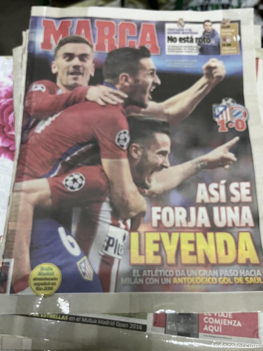 Coleccionismo deportivo: MARCA (28-4-2016) CHAMPIONS ATLETICO MADRID 1-0 BAYERN MUNCHEN KOKE GOLAZO SAUL &Ntilde;IGUEZ