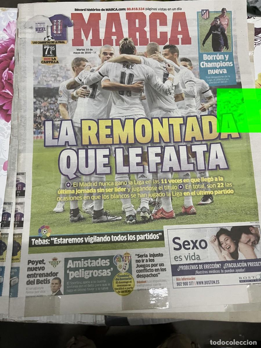 Coleccionismo deportivo: MARCA (10-5-2016) ATLETICO MADRID REAL MADRID TEBAS POYET BETIS