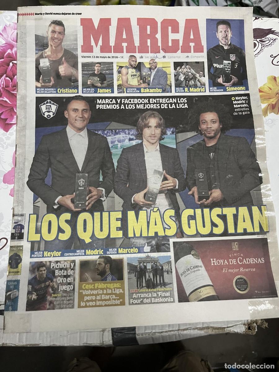 Coleccionismo deportivo: MARCA (13-5-2016) PREMIOS MARCA CRISTIANO RONALDO DIEGO SIMEONE MODRIC KEYLOR NAVAS MARCELO