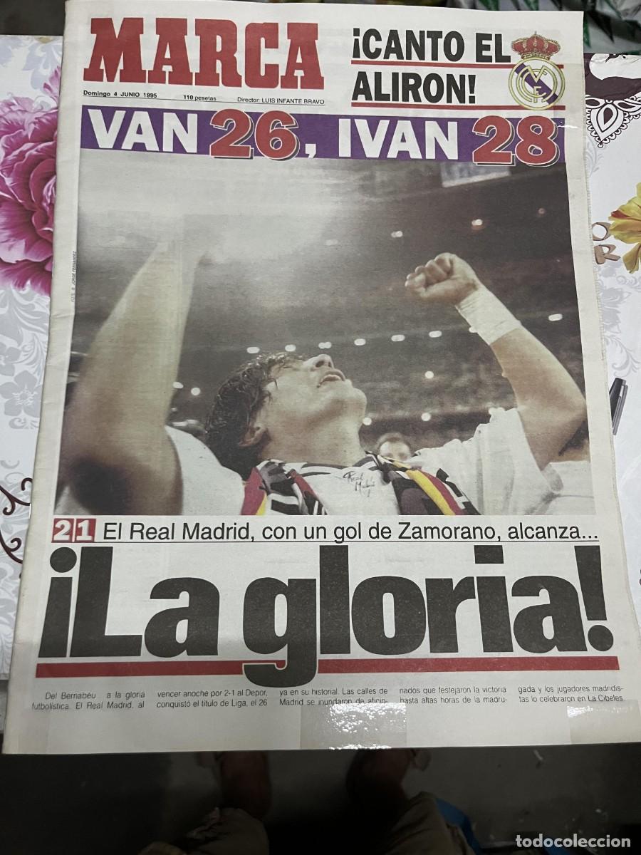 Coleccionismo deportivo: MARCA (5-6-1995) ALIRON CAMPEON LIGA REAL MADRID 2-1 DEPORTIVO CORU&Ntilde;A IVAN ZAMORANO RAYO VALLECANO