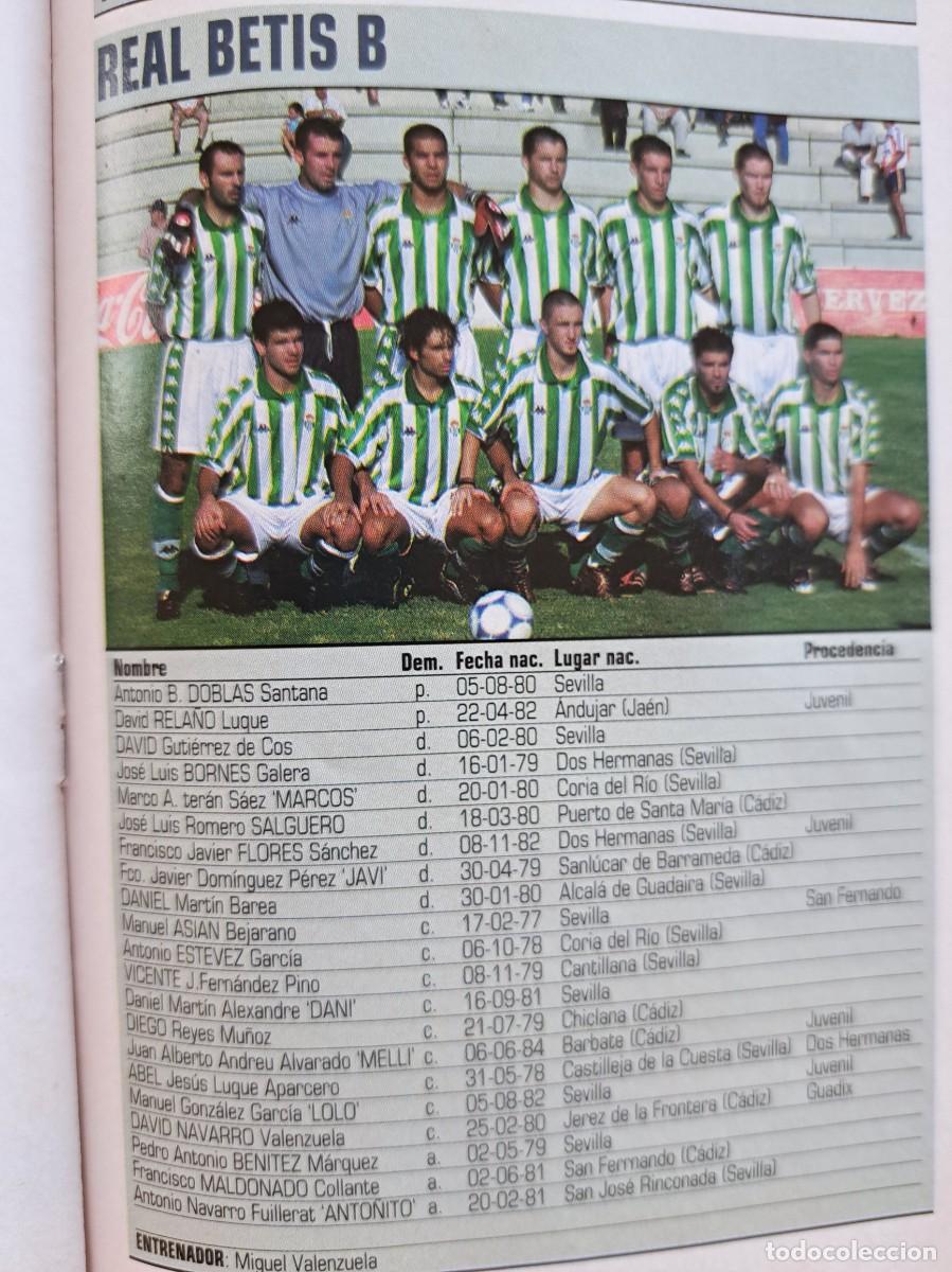 Collectionnisme sportif: Foto y plantel del Real Betis B. Recorte Don Balon 2001-02
