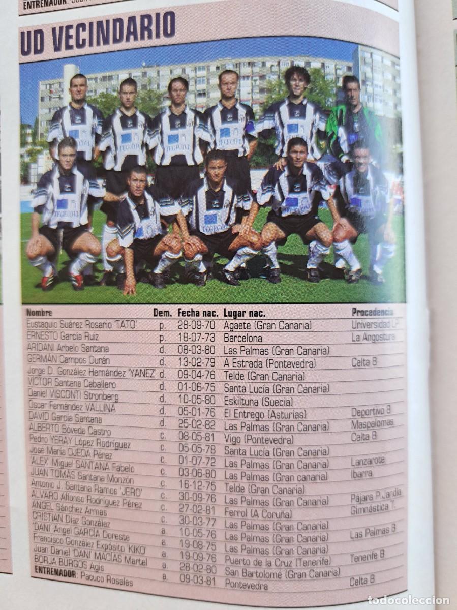 Collectionnisme sportif: Foto y plantel del UD Vecindario. Recorte Don Balon 2001-02