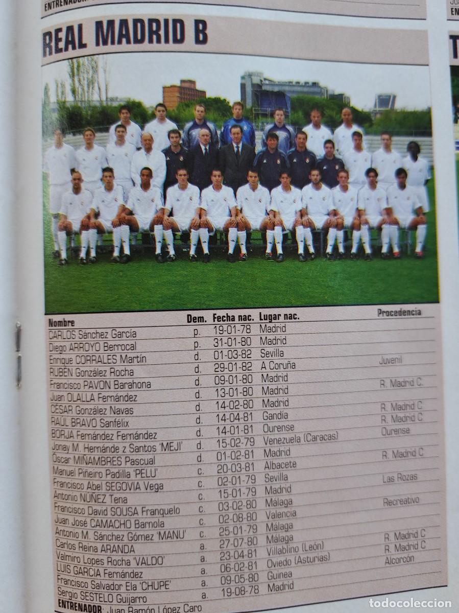 Sammelleidenschaft Sport: Foto y plantel del Real Madrid B. Recorte Don Balon 2001-02