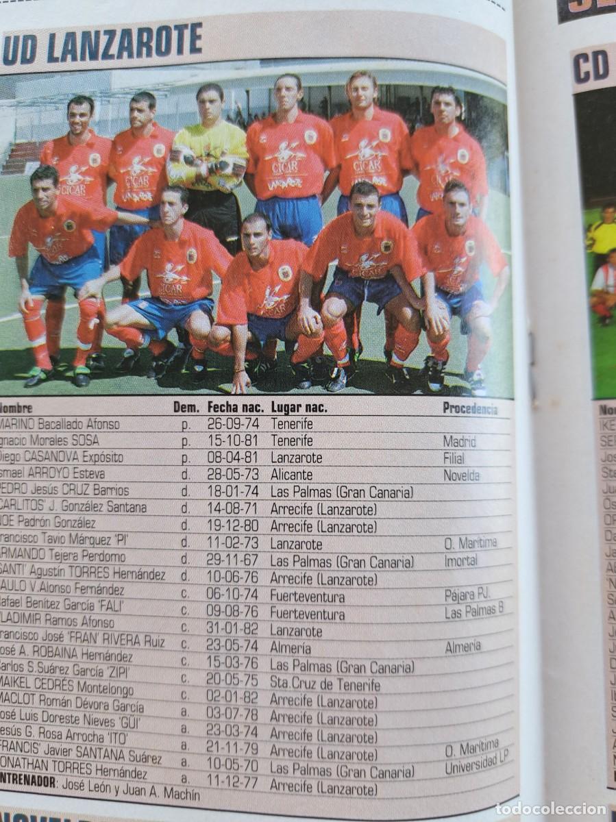 Collectionnisme sportif: Foto y plantel del UD Lanzarote. Recorte Don Balon 2001-02
