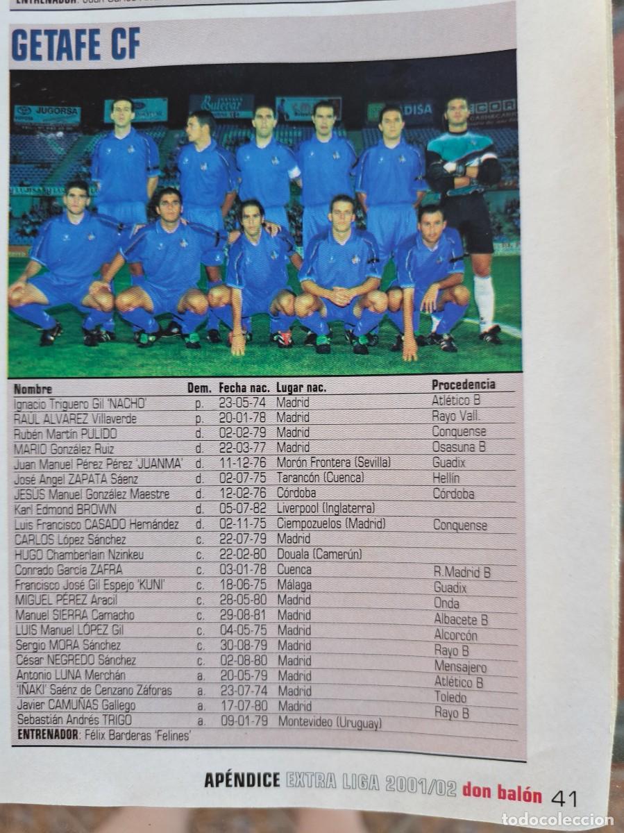 Collectionnisme sportif: Foto y plantel del Getafe CF.Recorte Don Balon 2001-02