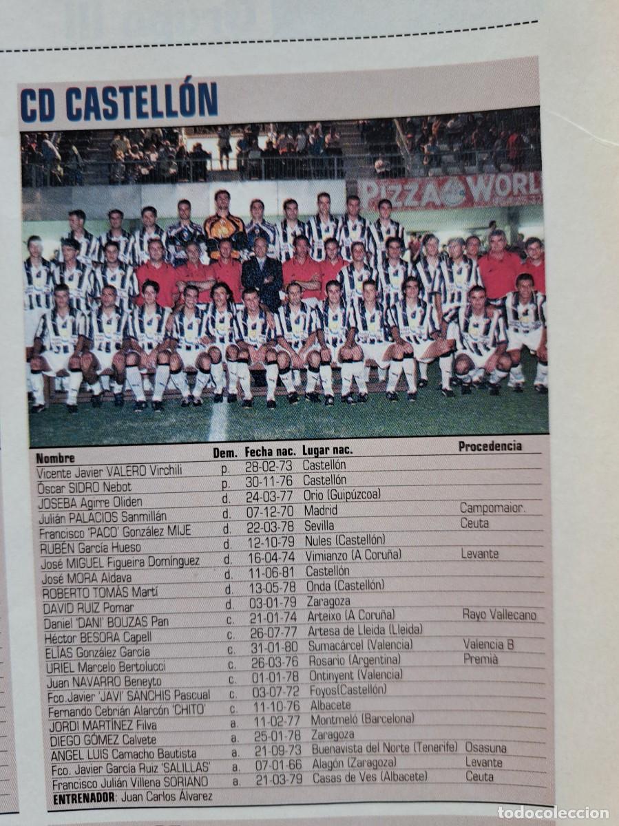Collectionnisme sportif: Foto y plantel del CD Castell&oacute;n.Recorte Don Balon 2001-02