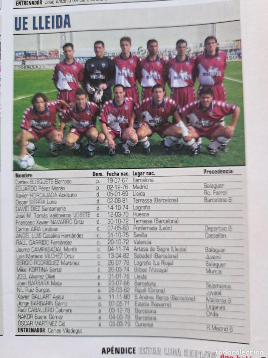 Collectionnisme sportif: Foto y plantel del UE Lleida .Recorte Don Balon 2001-02