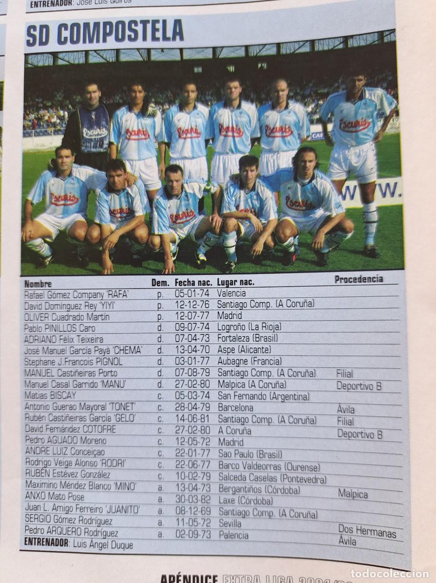Coleccionismo deportivo: Foto y plantel del SD Compostela. Recorte Don Balon 2001-02