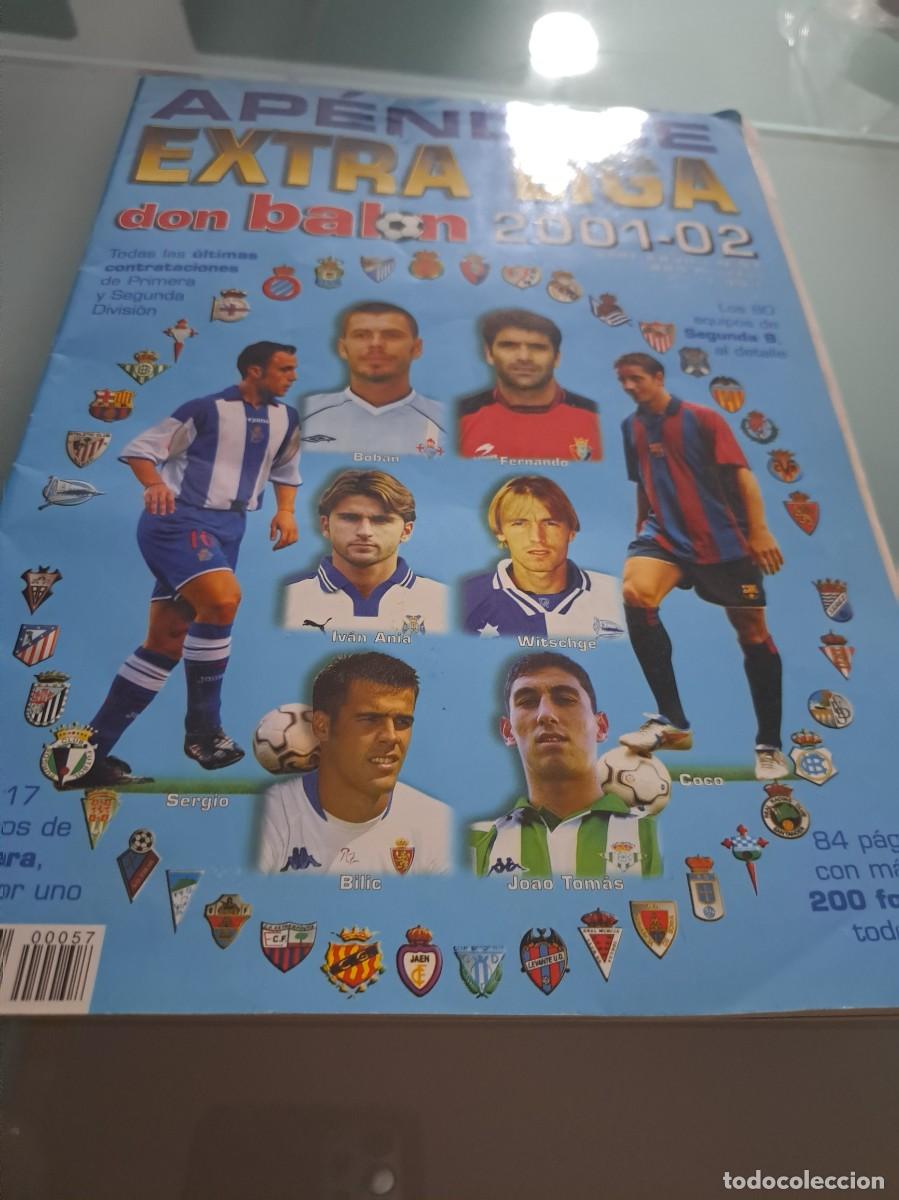 Coleccionismo deportivo: Ap&eacute;ndice extra Liga 2001-02 de 1&deg; y 2&deg; Divisi&oacute;n. Con listas y fotos de nuevos jugadores.29 p&aacute;ginas