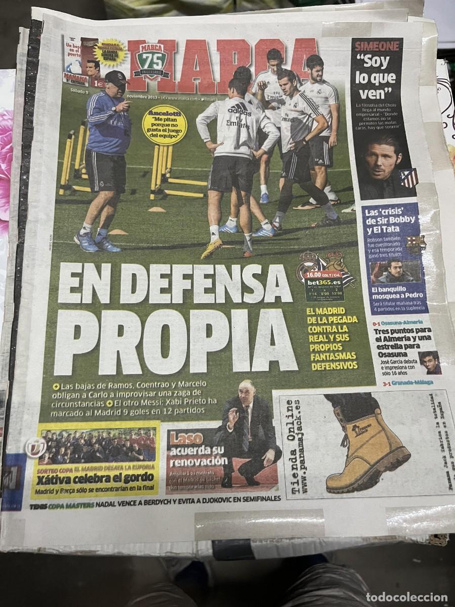Coleccionismo deportivo: MARCA (9-11-2013) HOY REAL MADRID REAL SOCIEDAD LASO BALONCESTO DIEGO PABLO SIMEONE ATLETICO