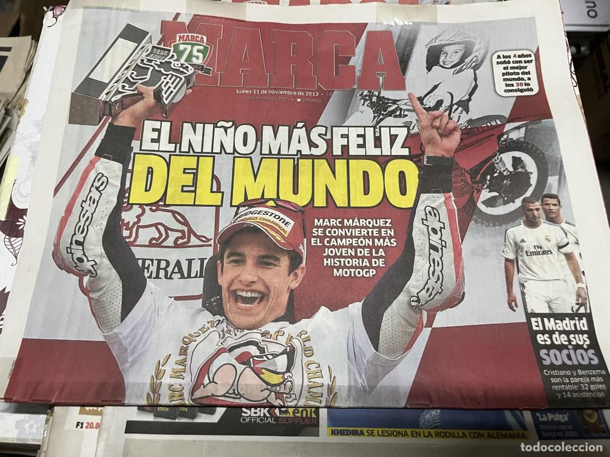 Coleccionismo deportivo: MARCA (11-11-2013) CAMPEON MAS JOVEN DE LA HISTORIA MARC MARQUEZ MOTO GP MOTOCICLISMO