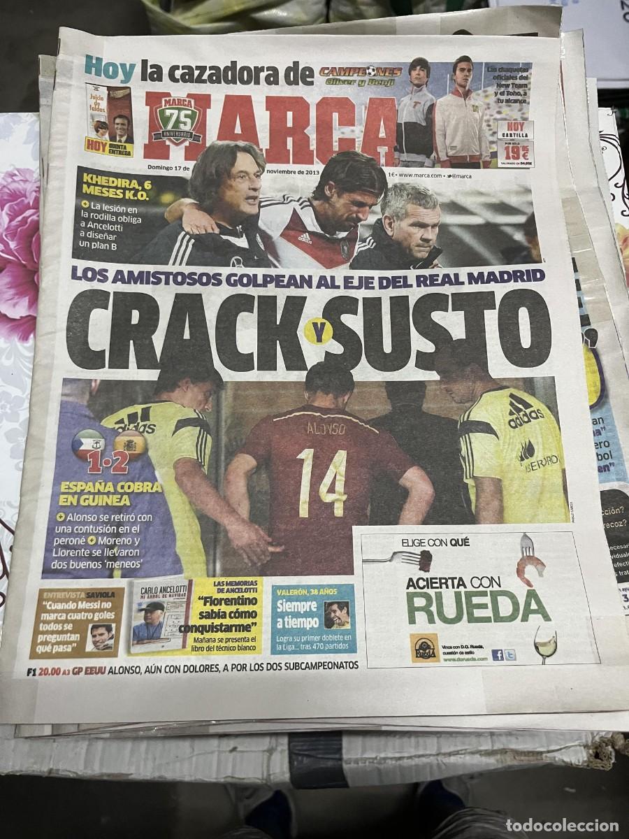 Coleccionismo deportivo: MARCA (17-11-2013) LESION KHEDIRA GUINEA 1-2 ESPA&Ntilde;A SELECCION ESPA&Ntilde;OLA