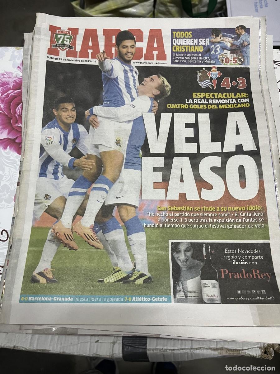 Coleccionismo deportivo: MARCA (24-11-2013) ALMERIA 0-5 REAL MADRID REAL SOCIEDAD 4-3 CELTA VIGO GRIEZMANN VELA