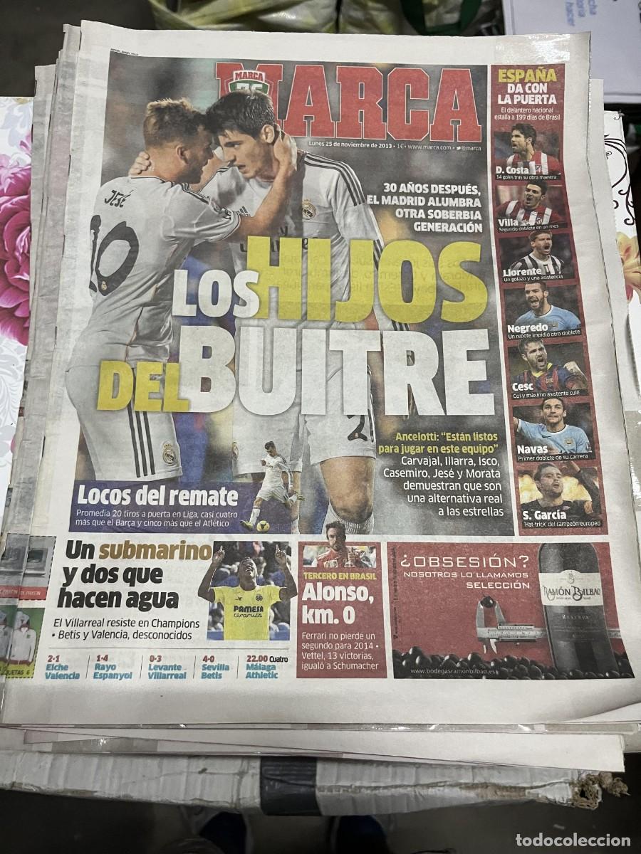 Coleccionismo deportivo: MARCA (25-11-2013) ANCELOTTI REAL MADRID JESE CARVAJAL ILLARRAMENDI ISCO CASEMIRO MORATA