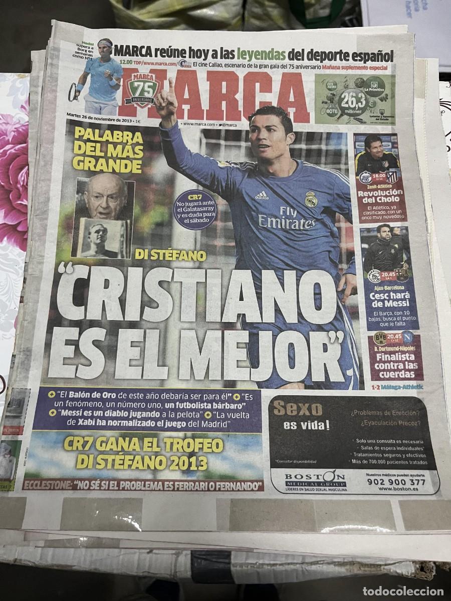 Coleccionismo deportivo: MARCA (26-11-2013) CRISTIANO RONALDO DI STEFANO CR7 RAFAEL NADAL AJAX BARCELONA ZENIT ATLETICO