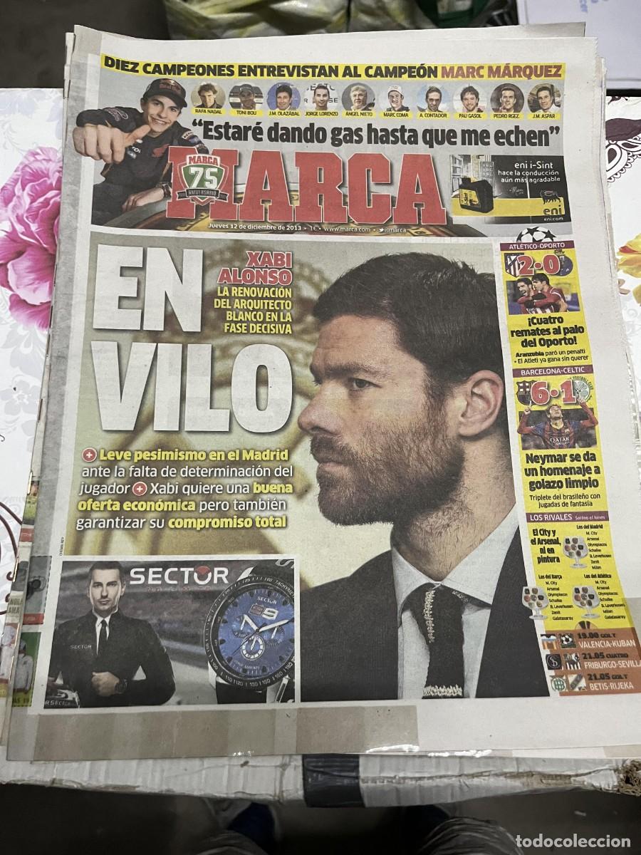 Coleccionismo deportivo: MARCA (12-12-2013) XABI ALONSO REAL MADRID MARC MARQUEZ ATLETICO 2-0 OPORTO BARCELONA 6-1 CELTIC