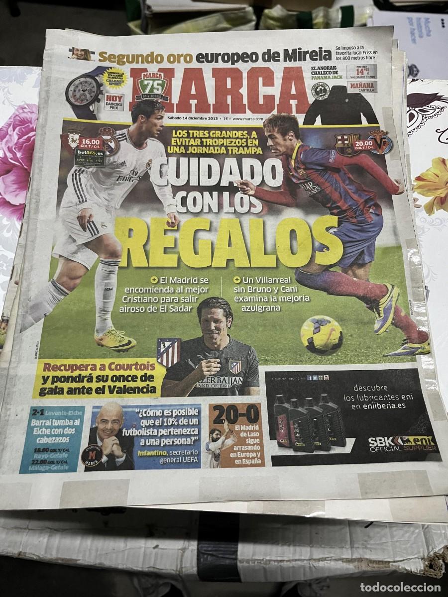 Coleccionismo deportivo: MARCA (14-12-2013) HOY OSASUNA REAL MADRID CRISTIANO RONALDO NEYMAR BARCELONA VILLARREAL